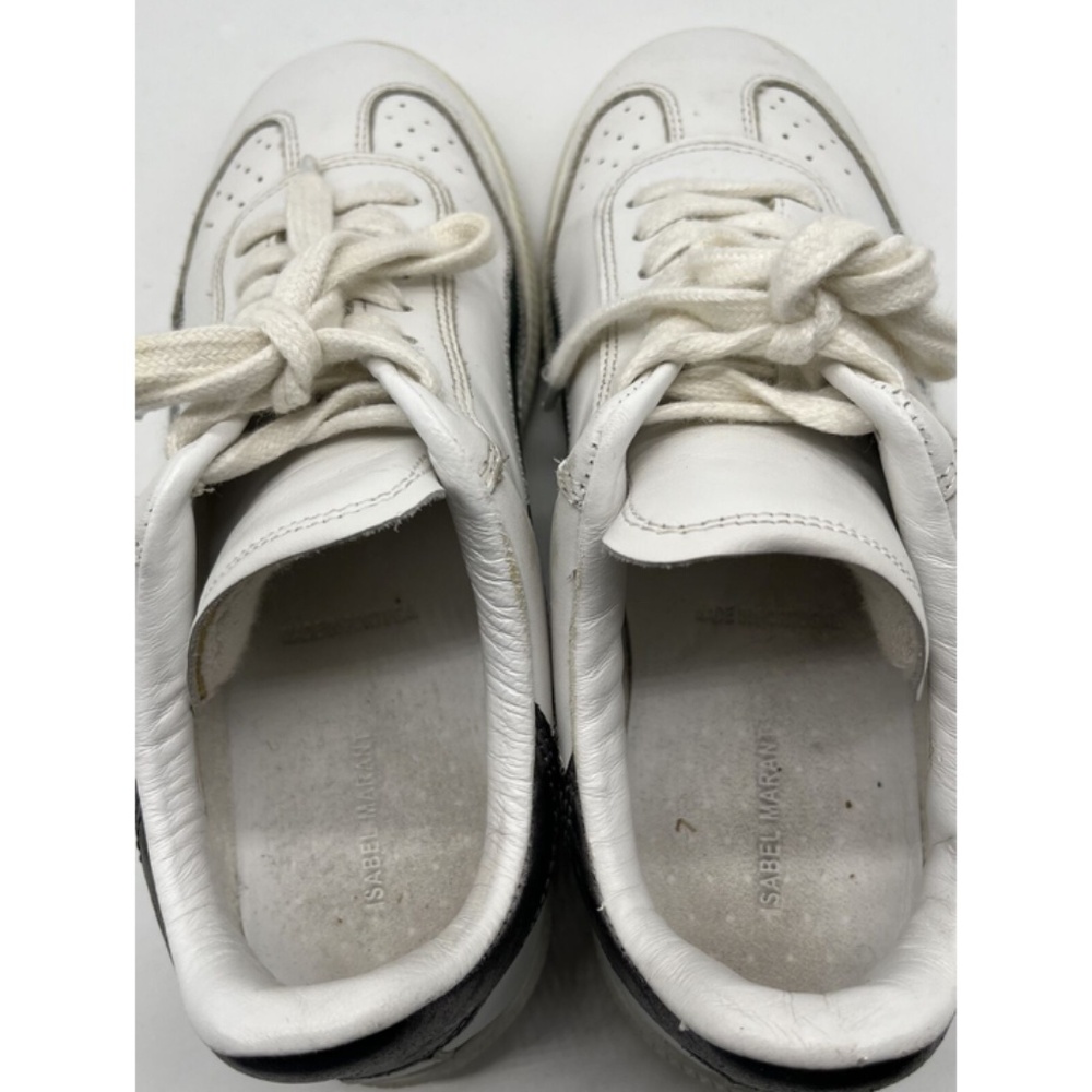 Isabel Marant Bryce Two-Tone Lightning Bolt Leather Lace-Up Sneaker sz 37 - Picture 6 of 6